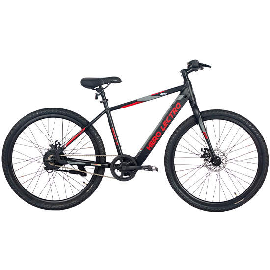 Hero Lectro C5 E-Bike - Black & Red