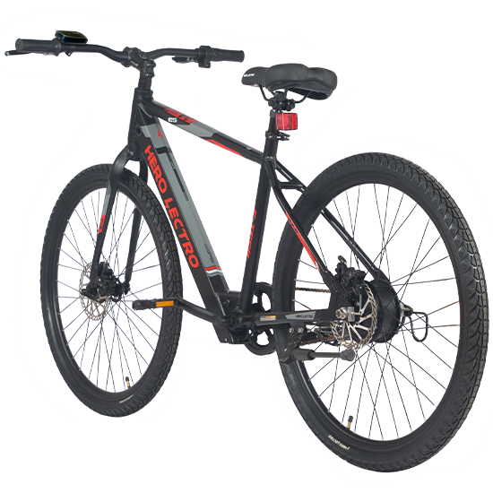 Hero Lectro C5 E-Bicycle - Black & Red
